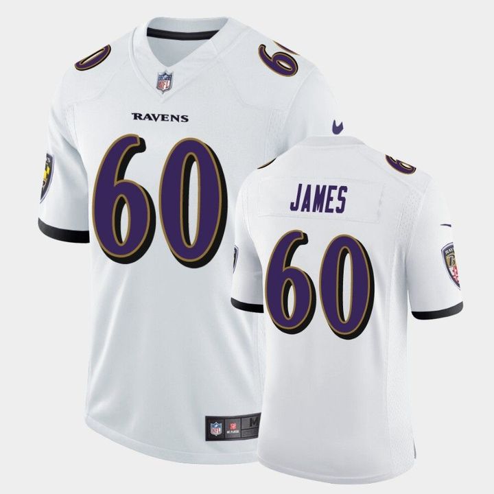 Men Baltimore Ravens 60 Ja Wuan James Nike White Limited NFL Jersey